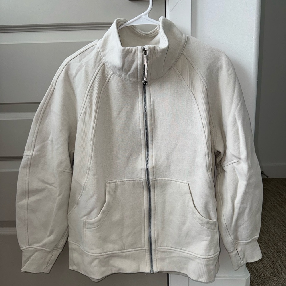 Lululemon Oversized Full Zip Scuba *Long in color Bone
